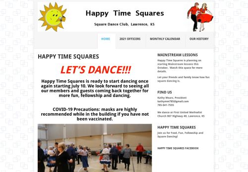 Web site for "Happy Time Squares"