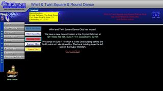 Web site for "Whirl and Twirl Square and Round Dance Club"