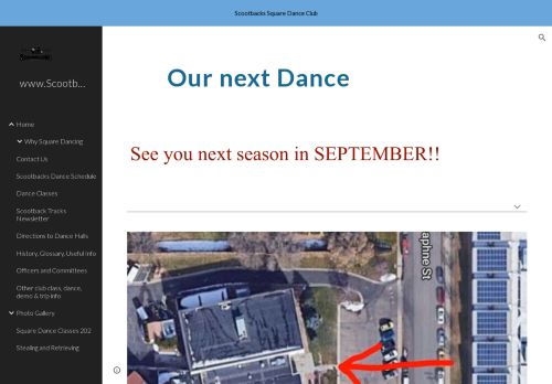 Web site for "Scootbacks Square Dance Club"