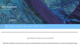 Web site for "Buttons and Bows"